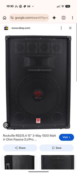 Rockville RSG15.4 15" Passive DJ Speaker