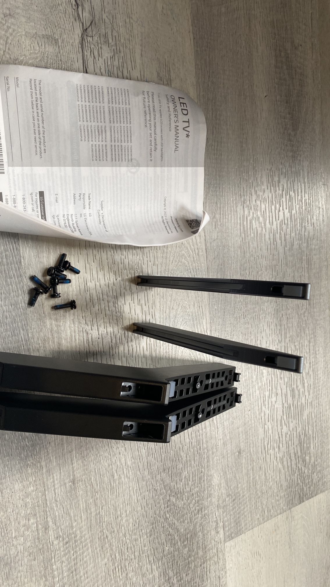 LG 65 Inch TV Stand Legs