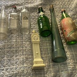 9 Antique Bottles 