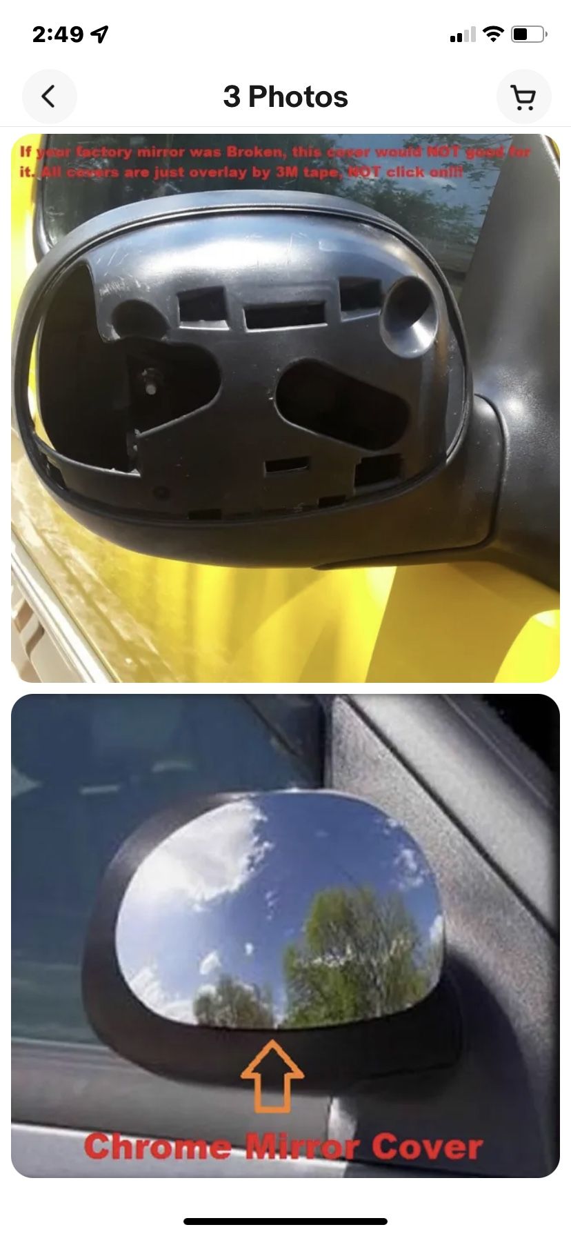 97 -03 Ford truck expedition chrome mirror covers brand new
