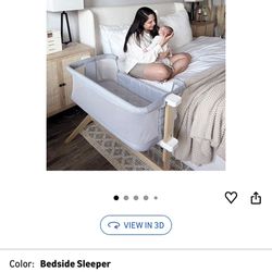 Bassinet & Bedside Sleeper With Mattress And Sheet 