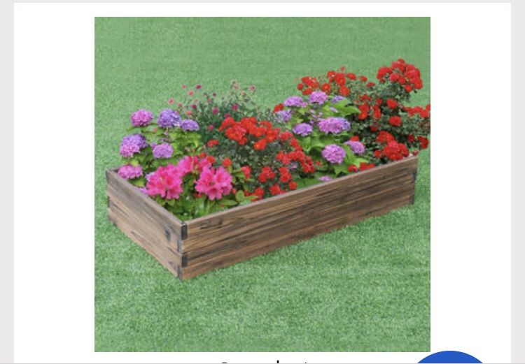 Wooden garden bed set