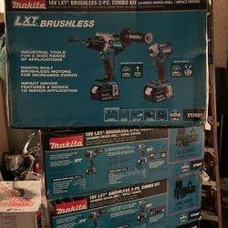 Makita XT288T 18V LXT Brushless Cordless Hammer Drill Combo Kit 5.0Ah (2-Piece)