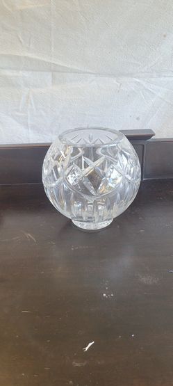 Leaded Glass Etched Bowl