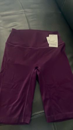 Yvette Purple High-Waist Workout Leggings Size Medium
