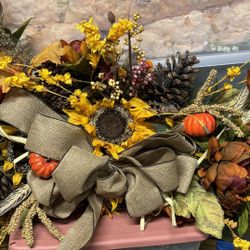 Harvest Thanksgiving Matching Wreath and Swag