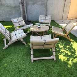 New Teak Patio Set/ Outdoor Furniture/ Conversation Set 