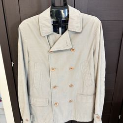 Armani Jeans Men’s Peacoat Size L Beige Vintage Look