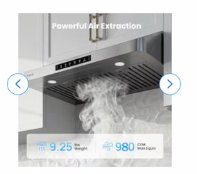 42 in. 900 CFM Convertible Insert Range Hood in Stainless Steel with LED, 3-Speed and Gesture Control