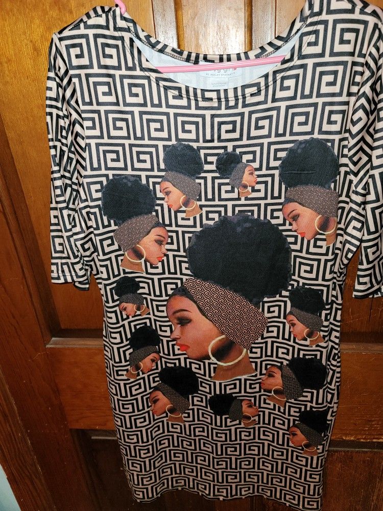 Black girl print dress