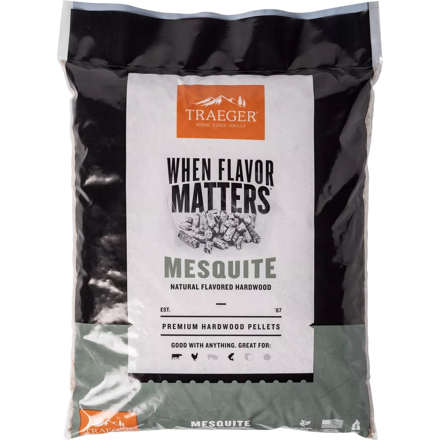 Traeger Mesquite Wood Pellets, 20lb Bag, New
