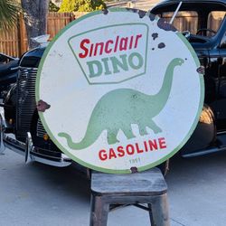 Sinclair Porcelain Advertising Sign 30 Inches 