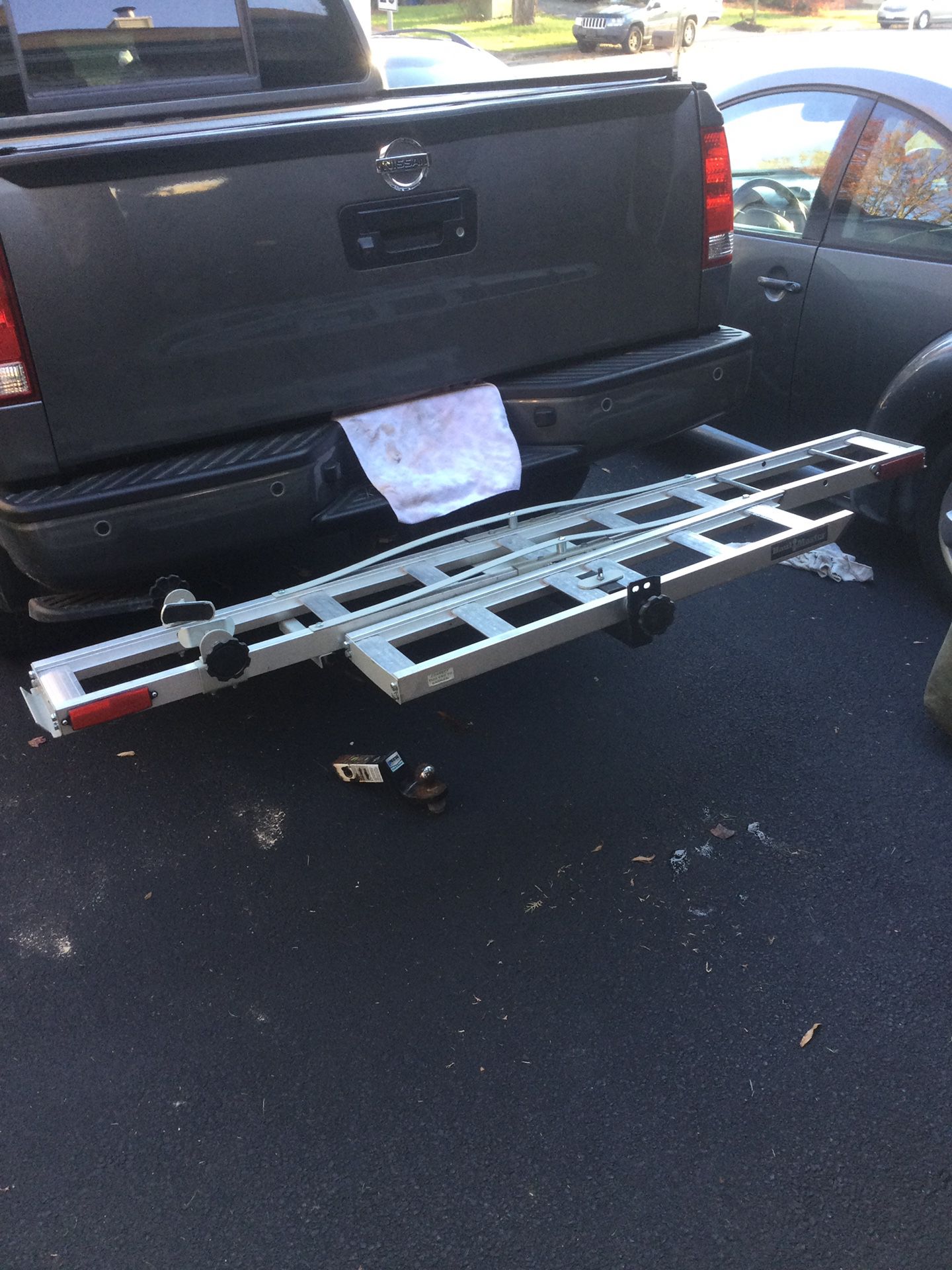 Aluminum Dirt Bike Motorcycle Tow Hitch Carrier Rack- 450 pound capacity approximately
