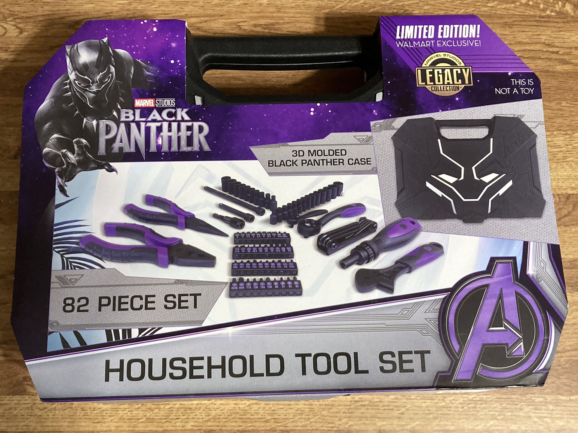 Marvel Black Panther 82 Piece Tool Set, Limited Purple Edition!