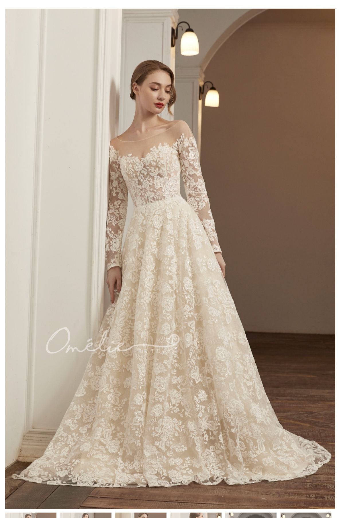 WEDDING DRESS SALE! Long Sleeve Lace A-Line