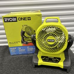 RYOBI ONE+ 18V Cordless 7-1/2 in. Bucket Top Misting Fan (Tool Only)