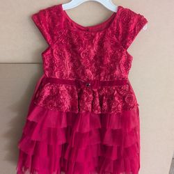 Girls Red Dress Size 7