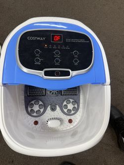 Barara King Foot Spa Massager, Portable All-in-One Heated Foot Bubble Bath, Motorized Massager - Blue