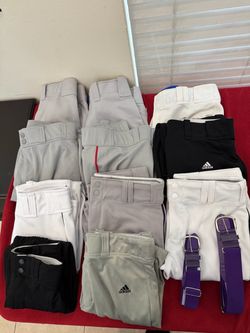 Baseball Pants Lot of 11 Pairs Youth Various Sizes: Youth small, Youth medium, Youth Large, Youth XL, Youth XXL, Youth XXXL