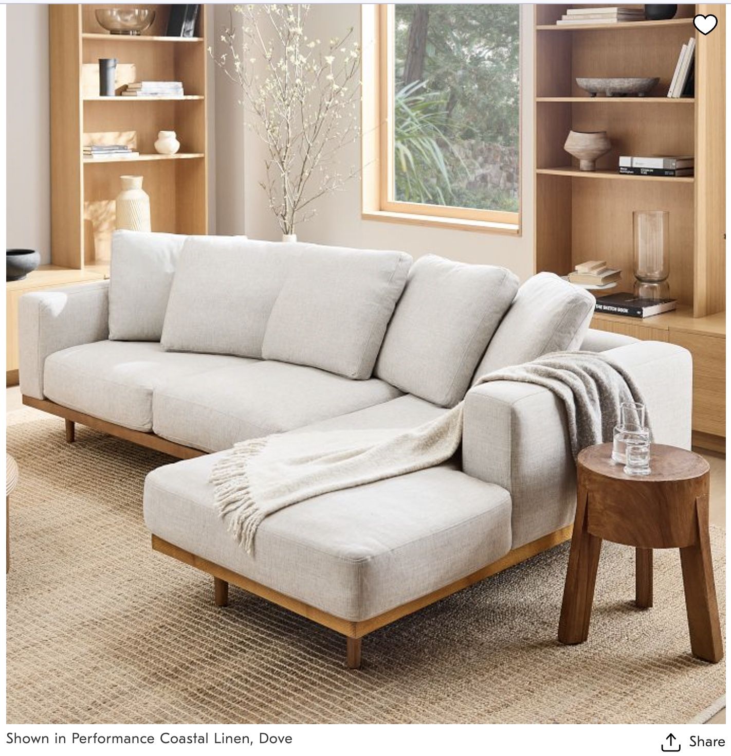 Like New West Elm Newport 2-Piece Chaise Sectional Couch Sofa
