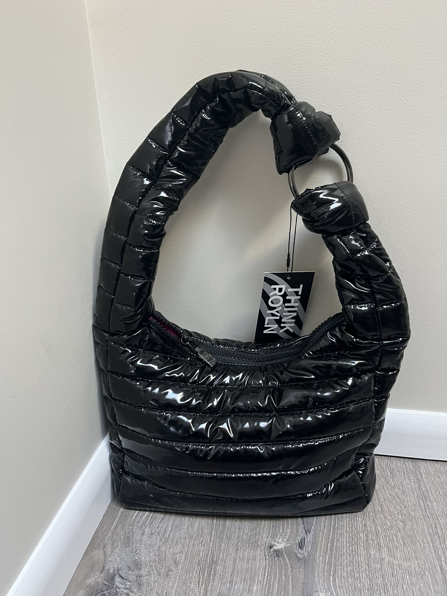 Think Royln Black Small Knot Hobo Handbag NWT