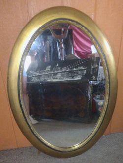 Gold Oval Mirror