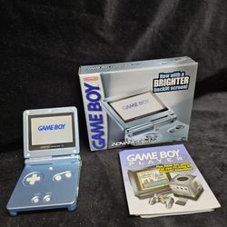 Gameboy Advance SP AGS 101 CIB Pearl Blue