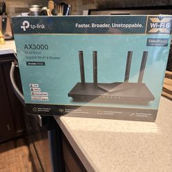 New in Box TP-Link AX3000 WiFi Router 