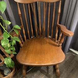 Windsor Style Vintage Low Rocking Chair Made In Japan 