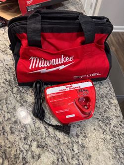 Milwaukee M12 FUEL Tool Bag and Charger