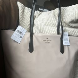 Kate Spade tote purse Limited Edition Tan Pink 