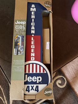 Light Up Jeep American Legend Metal Wall Decor 25" H x 9" W x 3" D