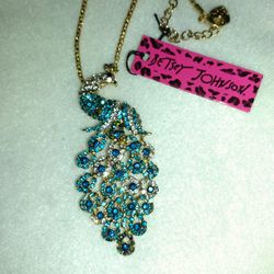 Awesome Rhinestone Peacock Necklace!!!