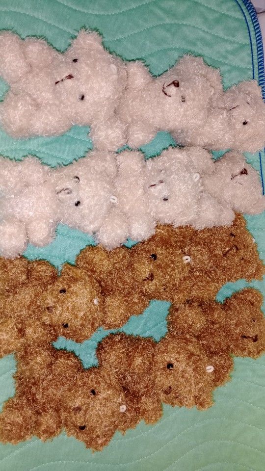 12 Mini Teddy Bears 