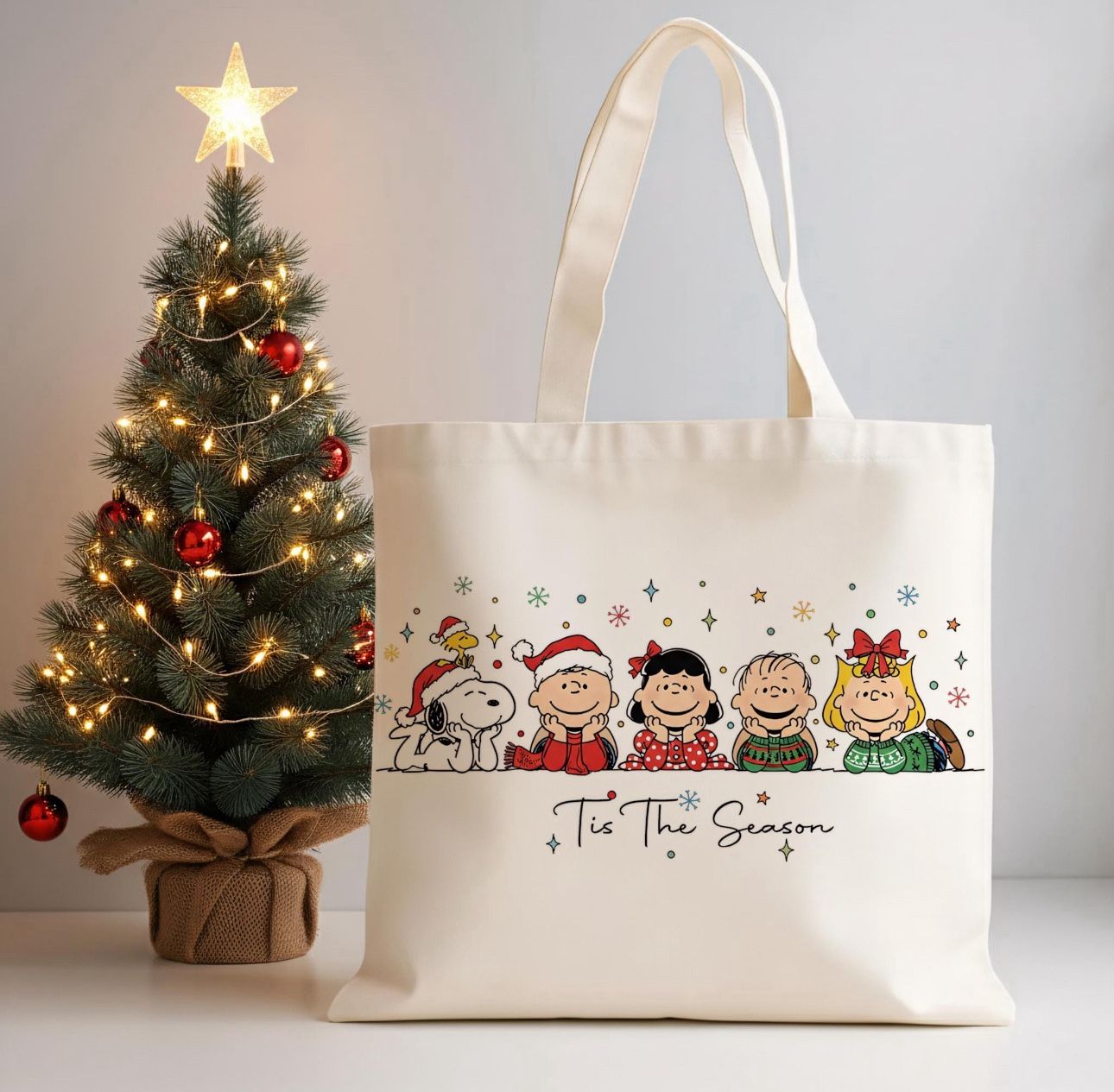 Christmas Peanuts Tote Bag 