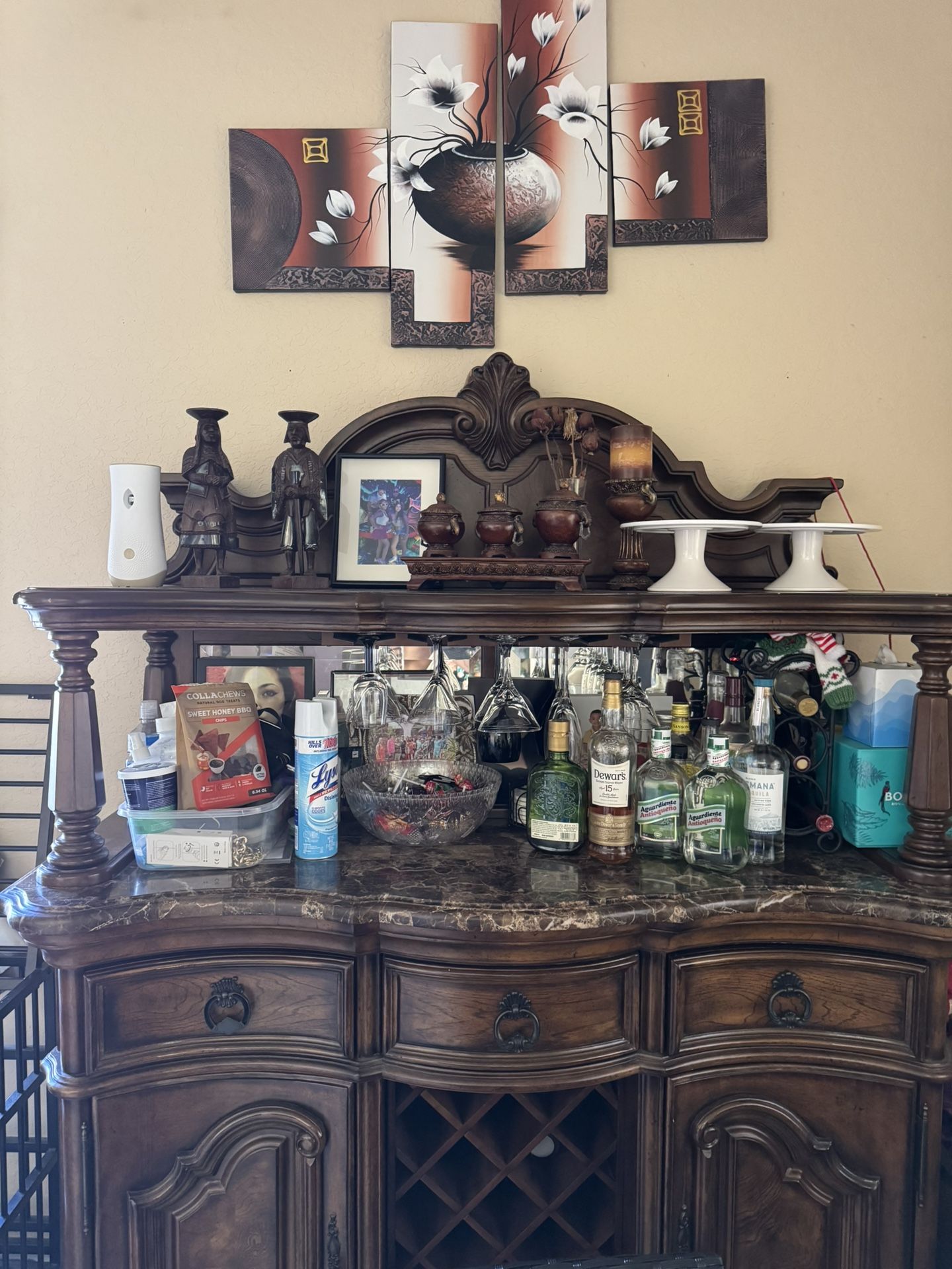 Real Wood Server For Dining 