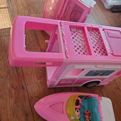 Barbie Camper, Boat And Closet 