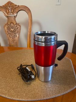 Heated travel coffee cup 15oz