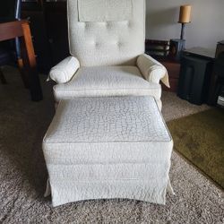 Beautiful Comfy Chair with matching Ottoman