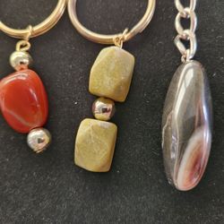 Handmade Stone Key Rings