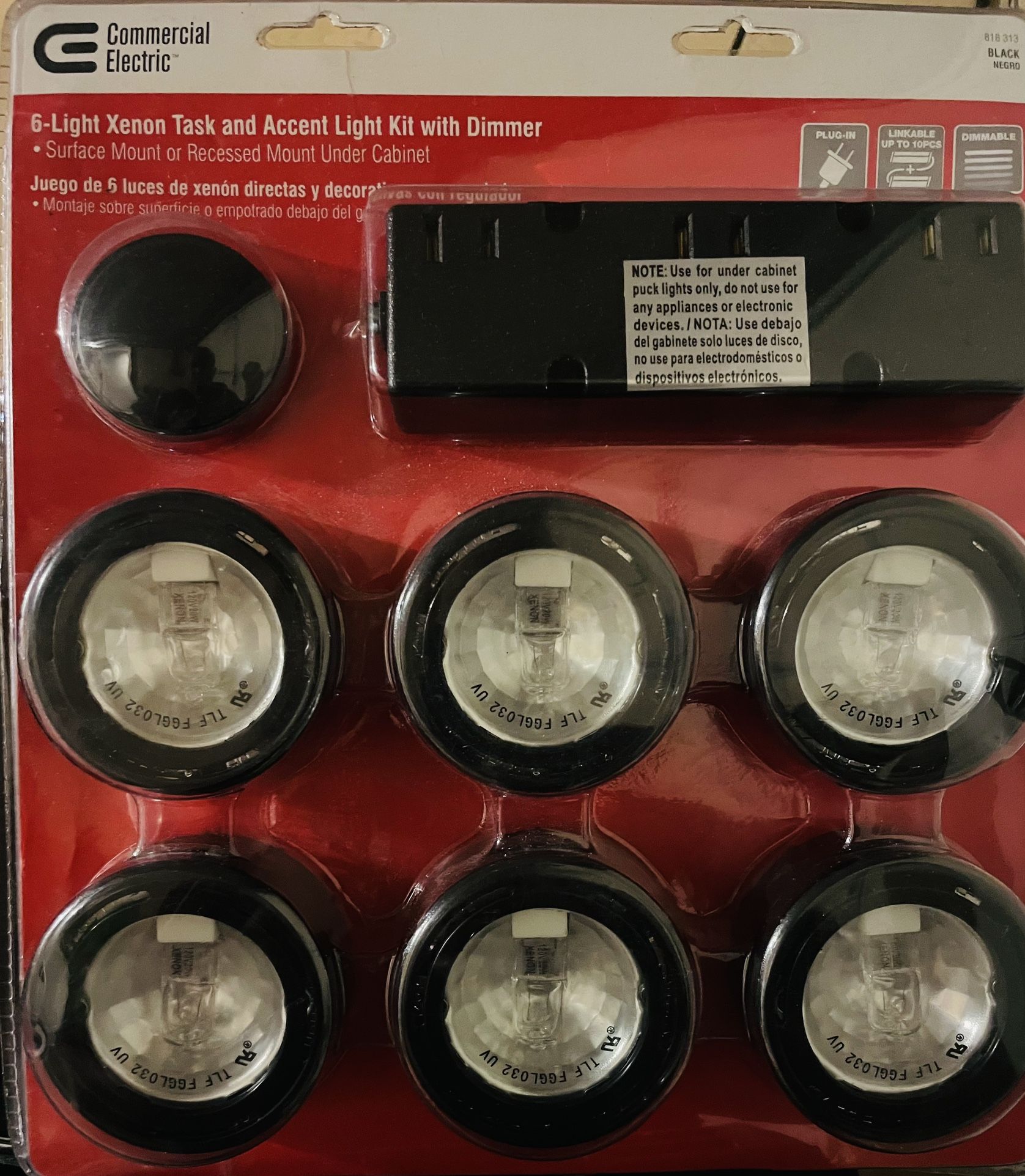 6-Light Xenon Task and Accent Light Kit with Dimmer