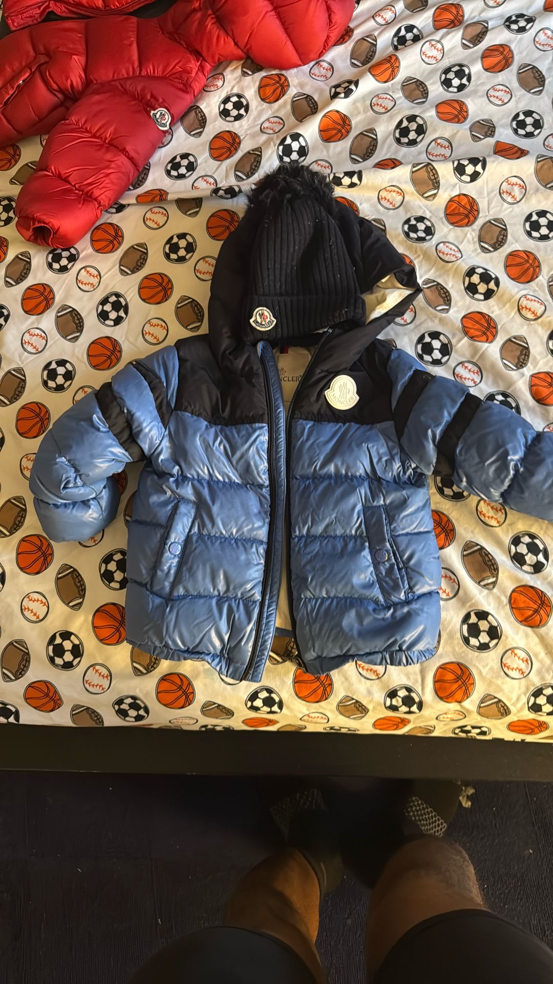 Size 2T Moncler Puffer Coat With Beanie
