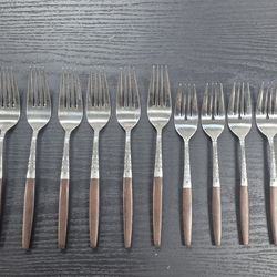 Vintage MCM Flatware- Teak- Stainkess- Japan