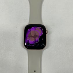 Unlocked Apple Watch Series 10 46MM Rose Gold Aluminum White Sport Band