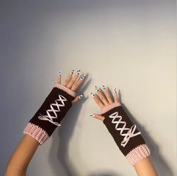 Crotchet arm warmers