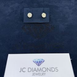 Ring Flower Shaper Diamonds Real Gold 1ok 