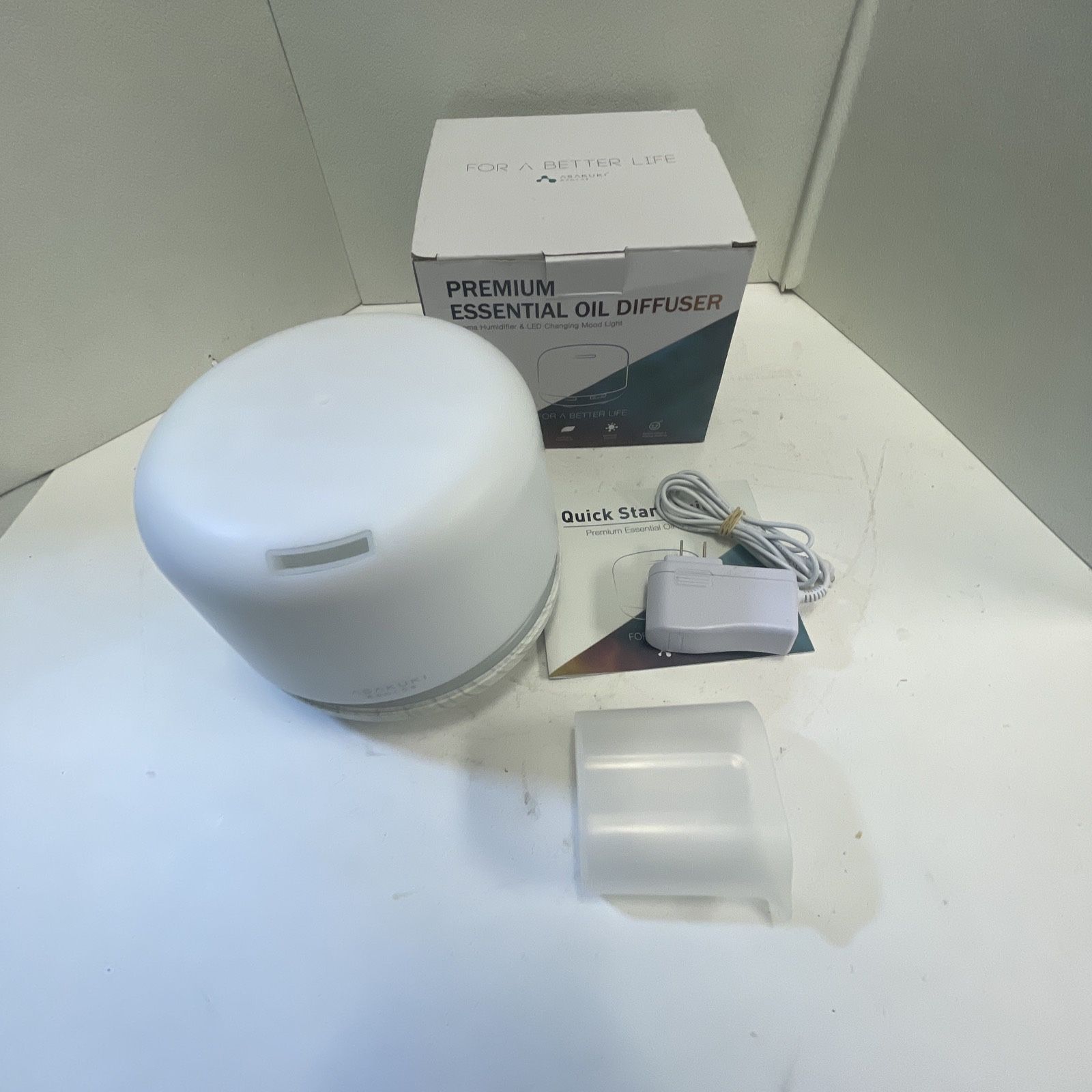ASAKUKI 500Ml Premium, Essential Oil Diffuser LED Mood Light Aroma Humidifier
