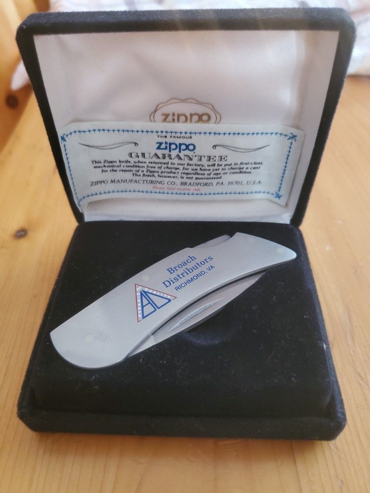 Advertising Zippo Knife From The 80s