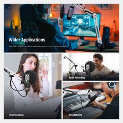 Neewer Microphone Boom Arm Stand with Shock Mount & Pop Filter