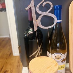 Cake Topper 18  Rose gold Metal With Beautiful Diamonds !